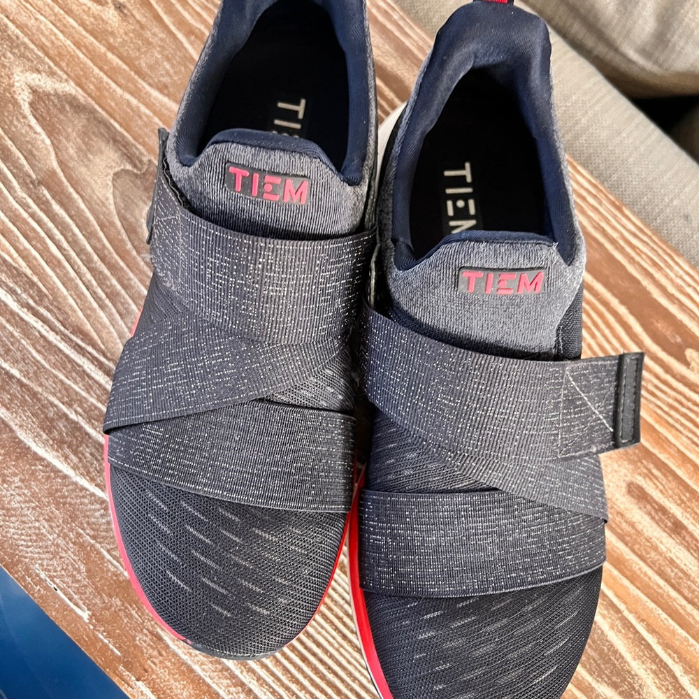 TIEM Navy and Red Training Shoes